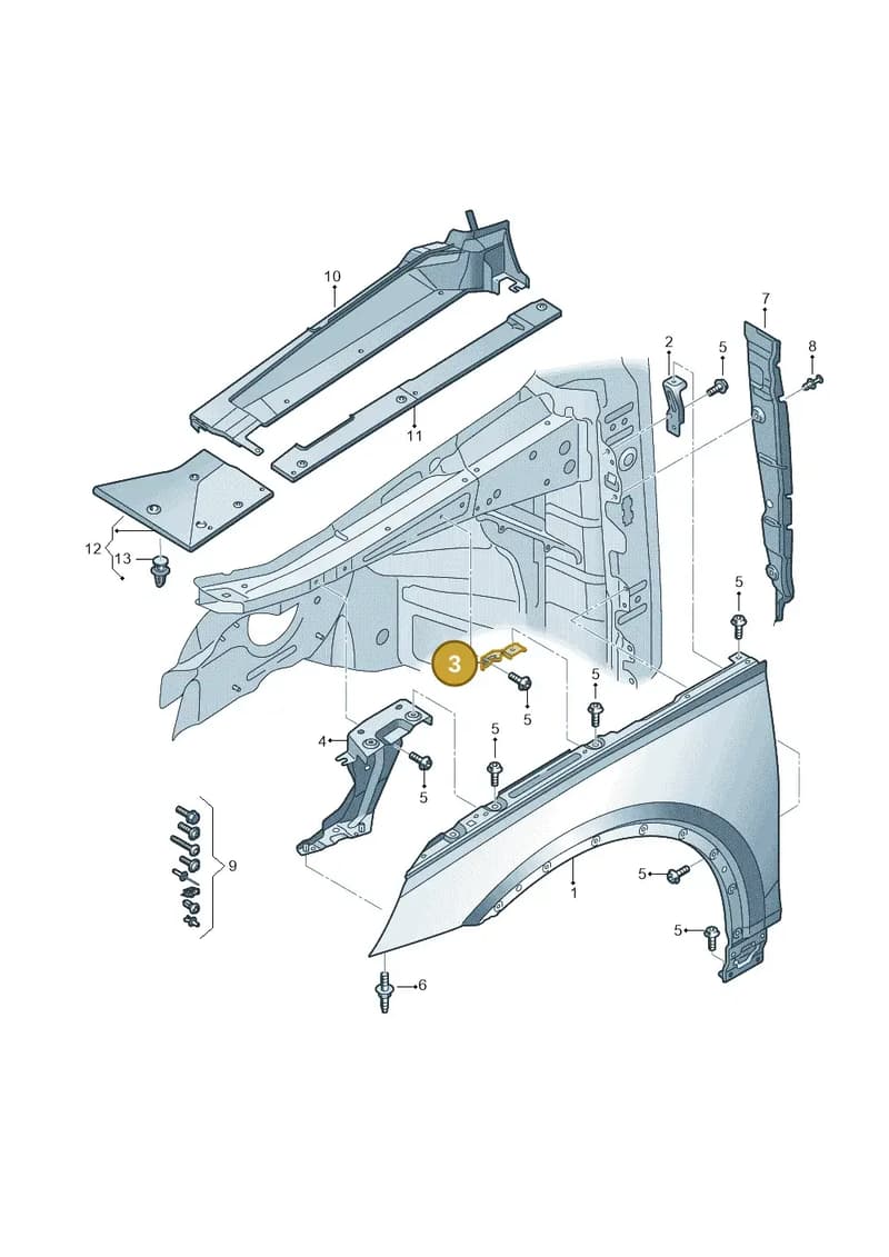 80A821471STL — Audi Q5 (2016-2025) diagram 896821000, position 3