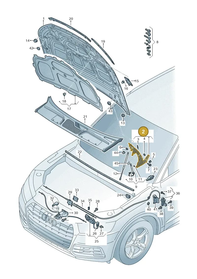 80A823301D — Audi Q5 (2016-2025) diagram 896823000, position 2