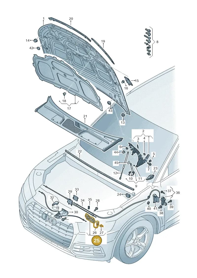 80A823509A — Audi Q5 (2016-2025) diagram 896823000, position 25