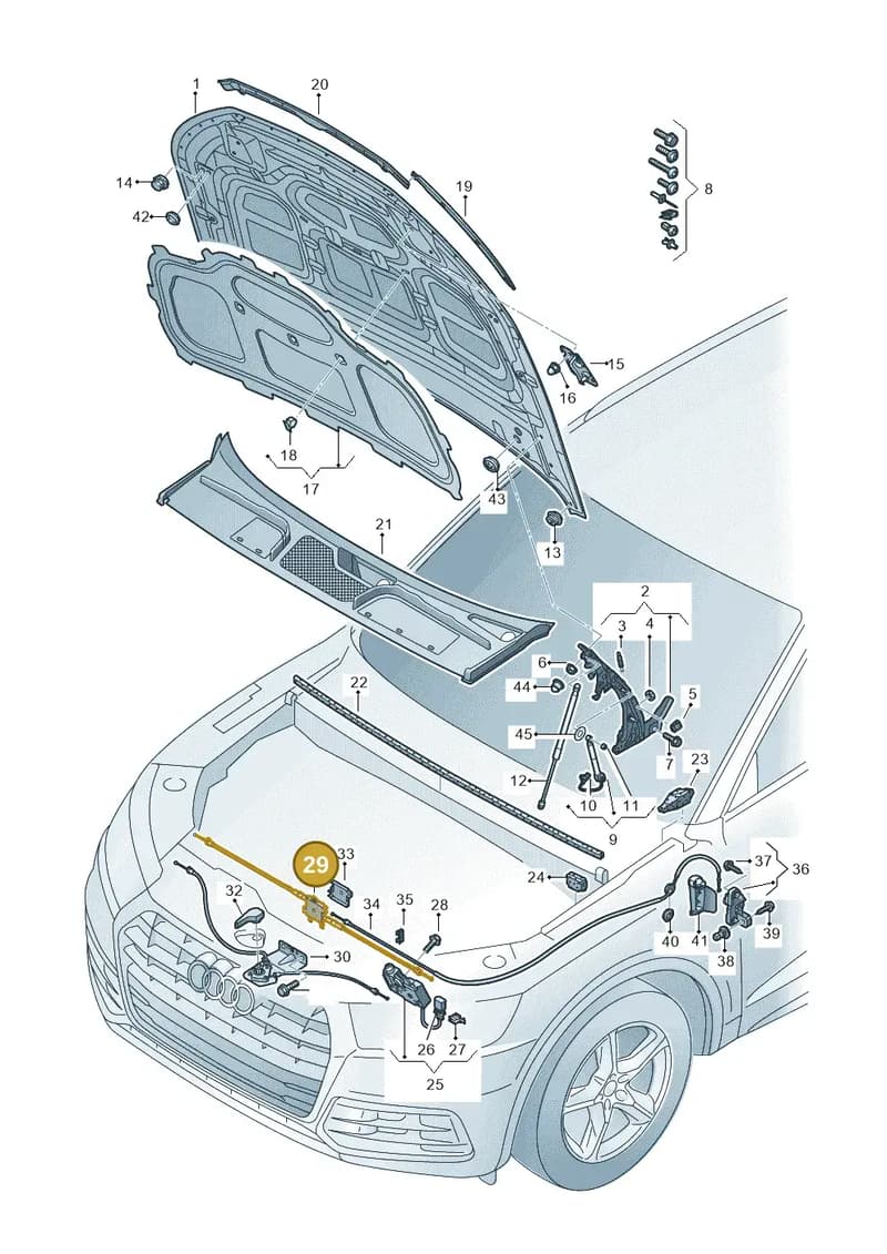 80A823531B — Audi Q5 (2016-2025) diagram 896823000, position 29