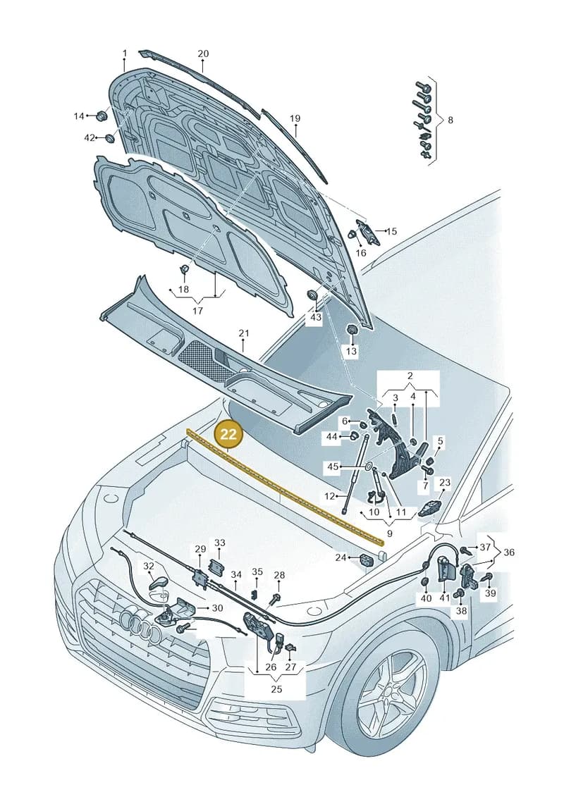 80A823723 — Audi Q5 (2016-2025) diagram 896823000, position 22