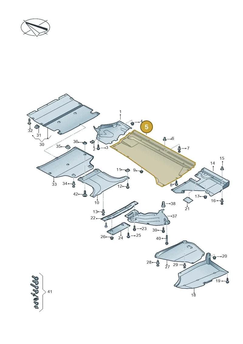 80A825207E — Audi Q5 (2016-2025) diagram 896825000, position 5