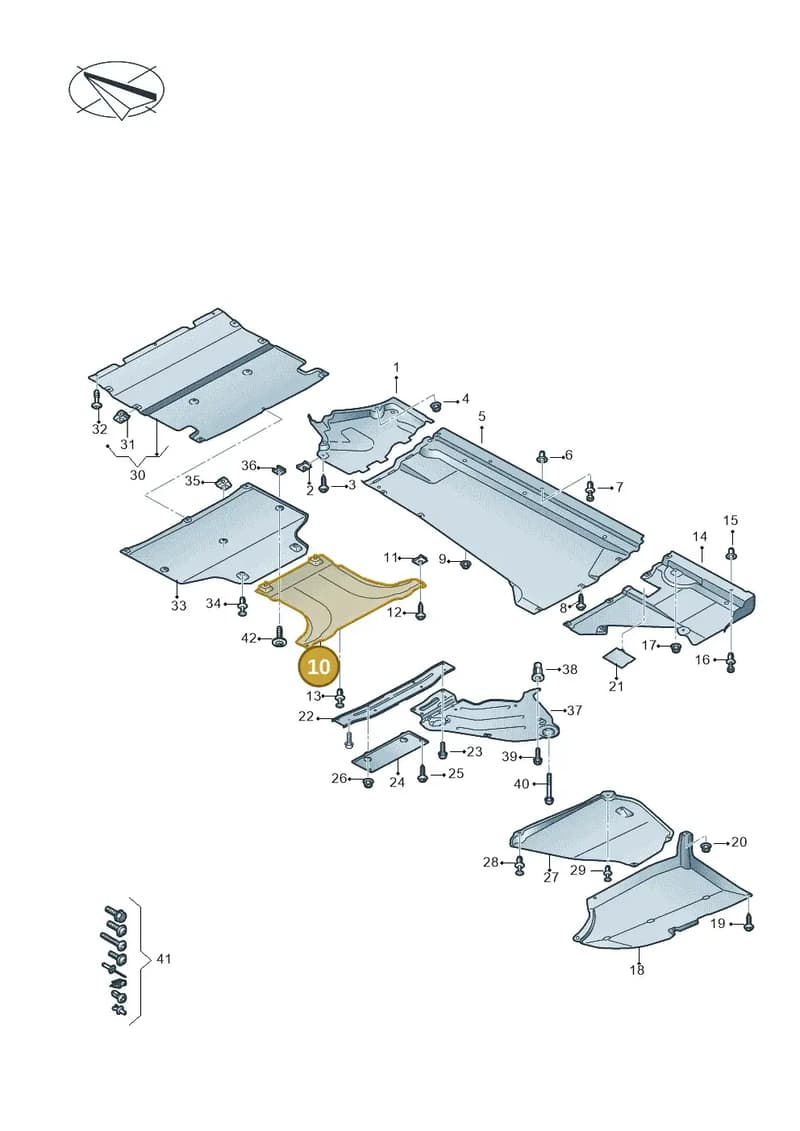 80A825209J — Audi Q5 (2016-2025) diagram 896825000, position 10