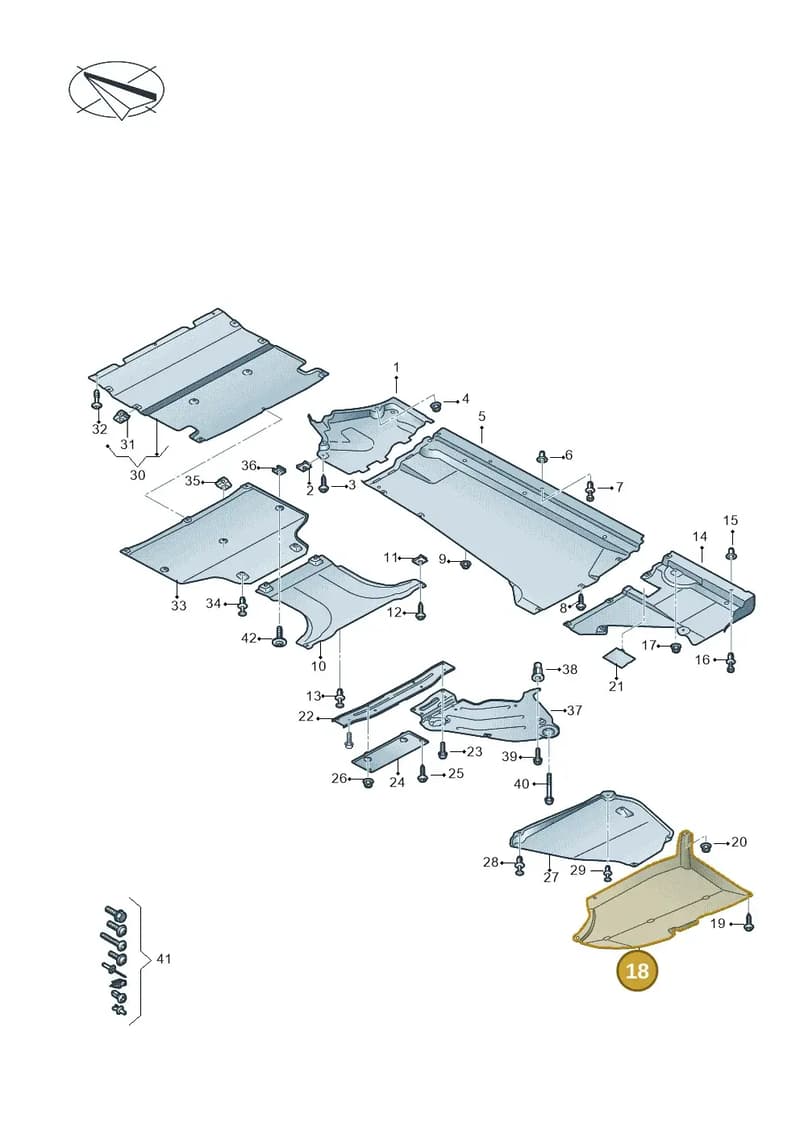 80A825219A — Audi Q5 (2016-2025) diagram 896825000, position 18