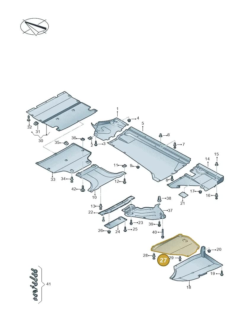 80A825311D — Audi Q5 (2016-2025) diagram 896825000, position 27