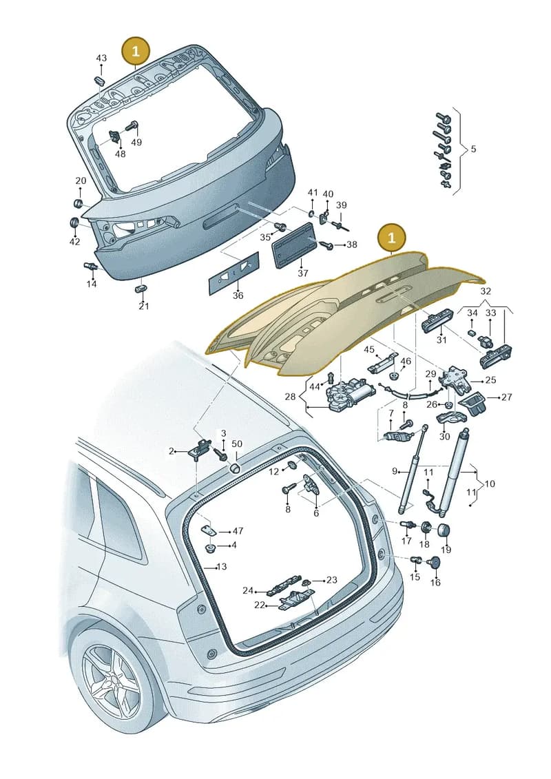 80A827025ESTL — Audi Q5 (2016-2025) diagram 896827000, position 1