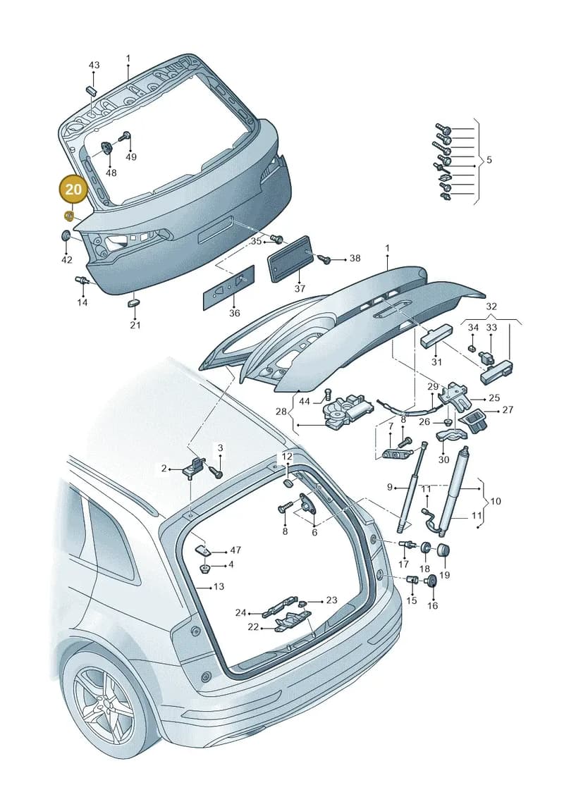 80A827589 — Audi Q5 qu. 2.0 (2018-) diagram 428827000, position 20