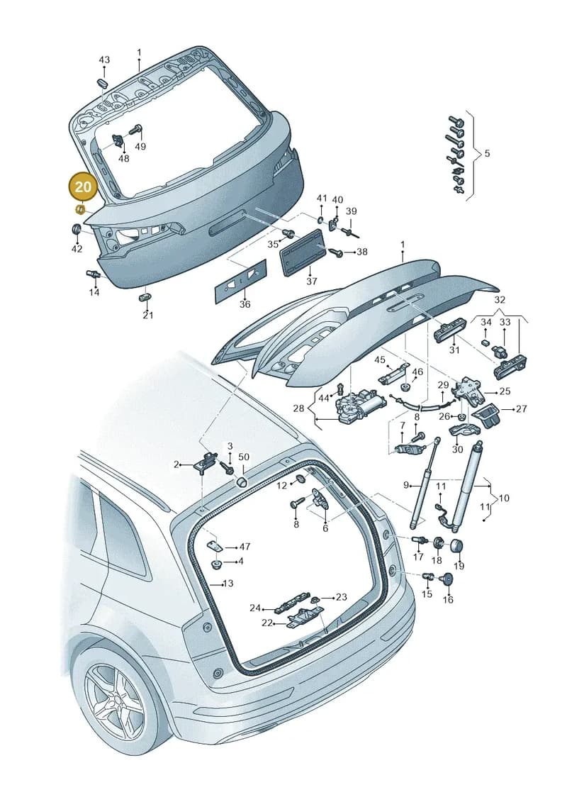 80A827589 — Audi Q5 (2016-2025) diagram 896827000, position 20