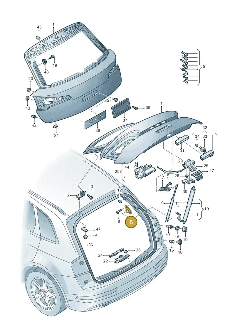 80A827603BSTL — Audi Q5 qu. 2.0 (2018-) diagram 428827000, position 6