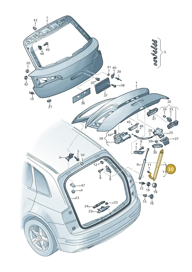 80A827851B — Audi Q5 (2016-2025) diagram 896827000, position 10