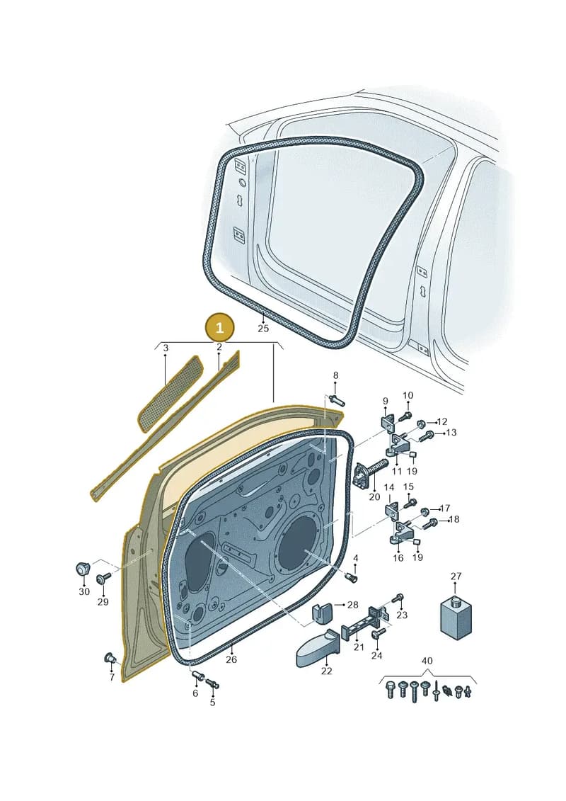 80A831052NSTL — Audi Q5 (2016-2025) diagram 896831100, position 1