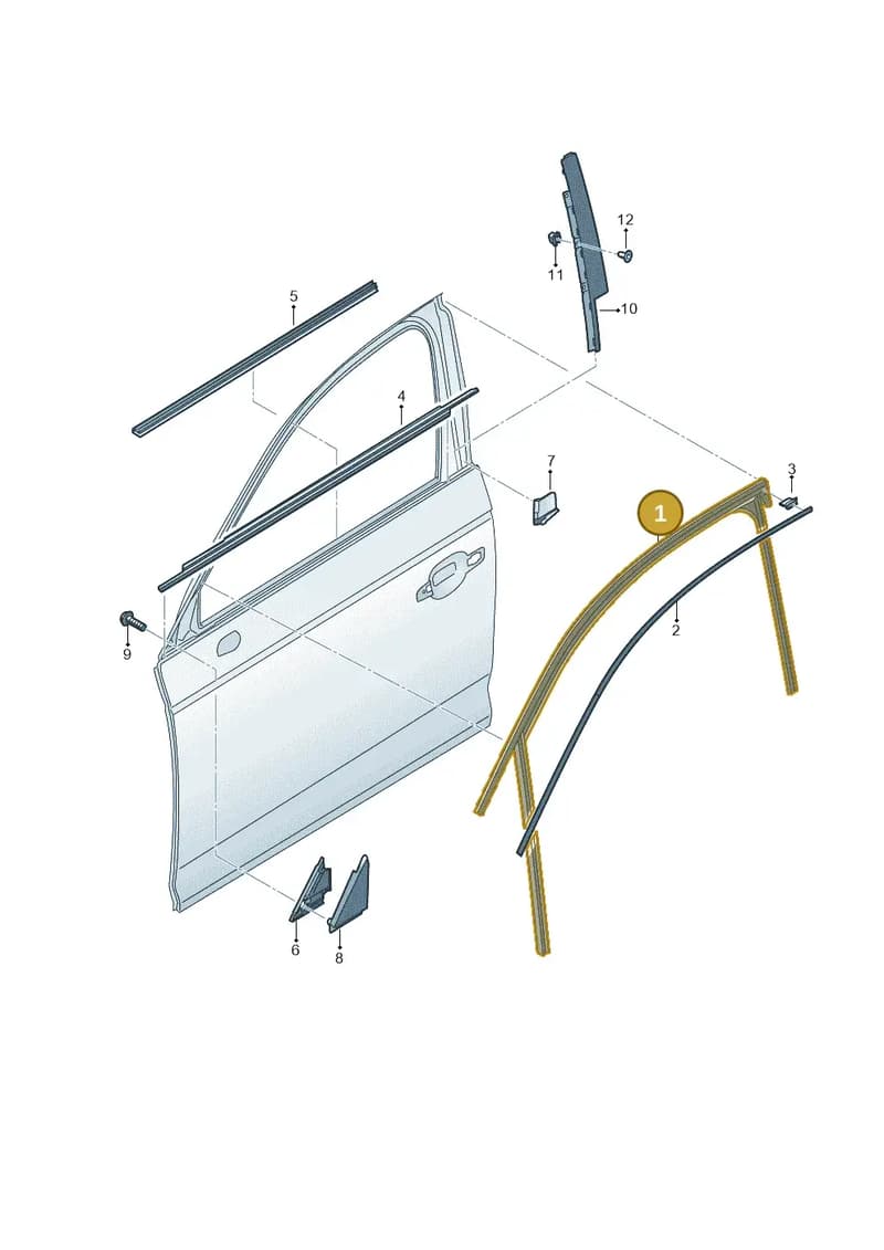 80A837431C — Audi Q5 (2016-2025) diagram 896837400, position 1