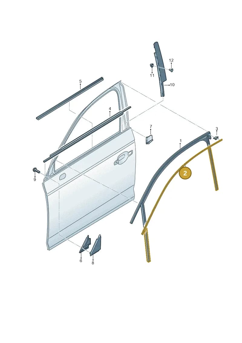 80A837644H — Audi Q5 (2016-2025) diagram 896837400, position 2