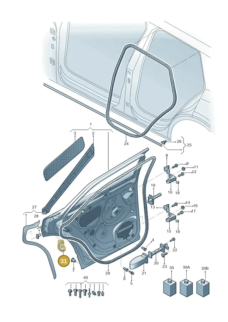 80A839151A — Audi Q5 qu. 2.0 (2018-) diagram 428833010, position 31