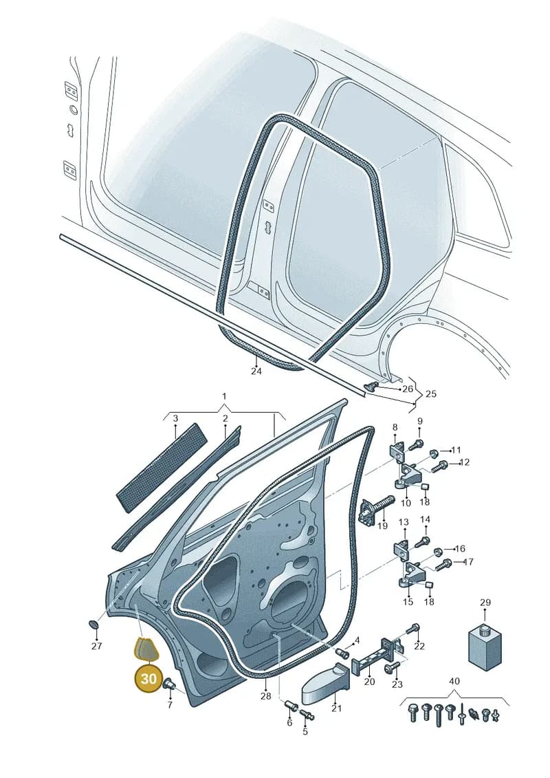 80A839151A — Audi Q5 (2016-2025) diagram 896833011, position 30