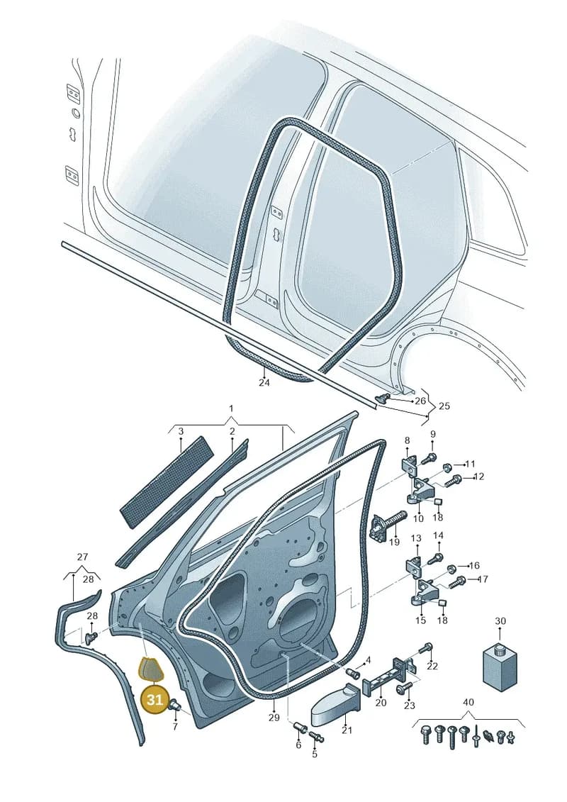 80A839151A — Audi Q5 (2016-2025) diagram 896833100, position 31