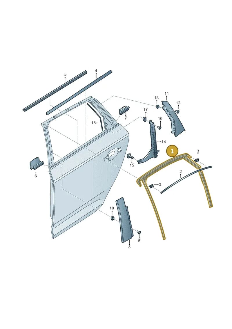 80A839440B — Audi Q5 (2016-2025) diagram 896839400, position 1