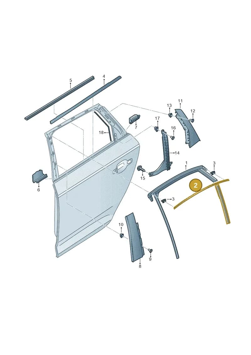 80A839644G — Audi Q5 (2016-2025) diagram 896839400, position 2