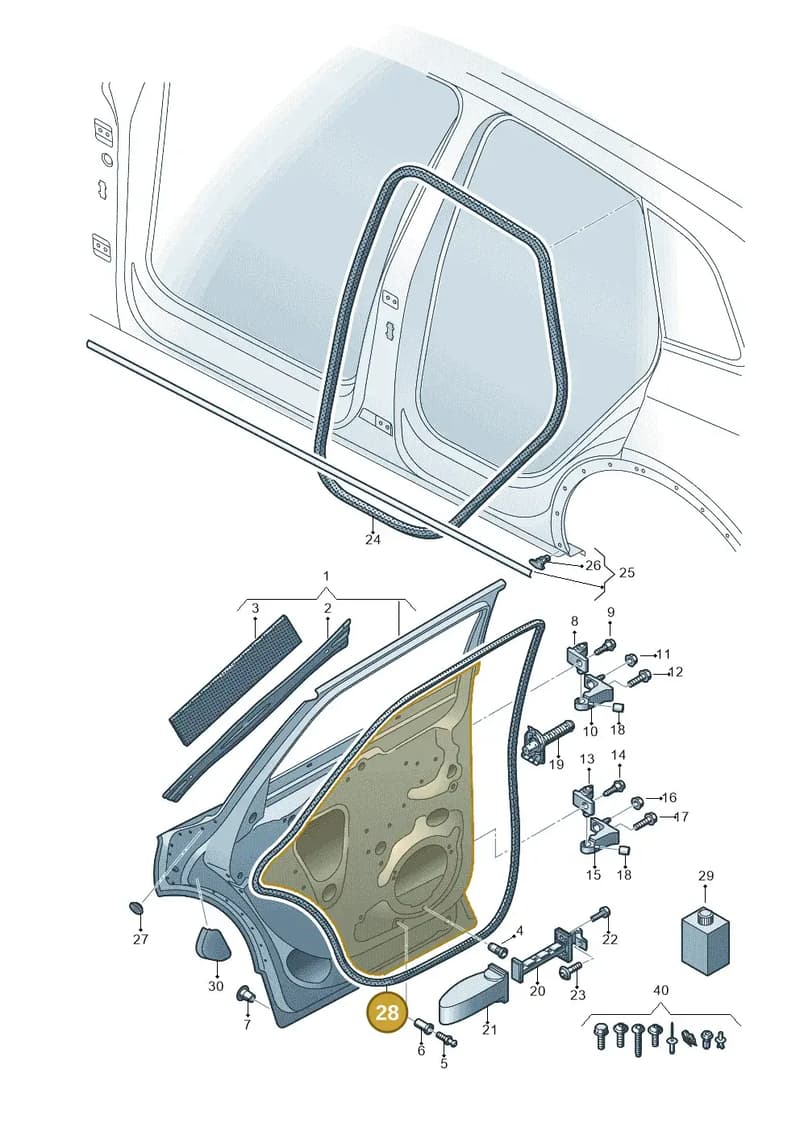 80A839911E — Audi Q5 (2016-2025) diagram 896833011, position 28