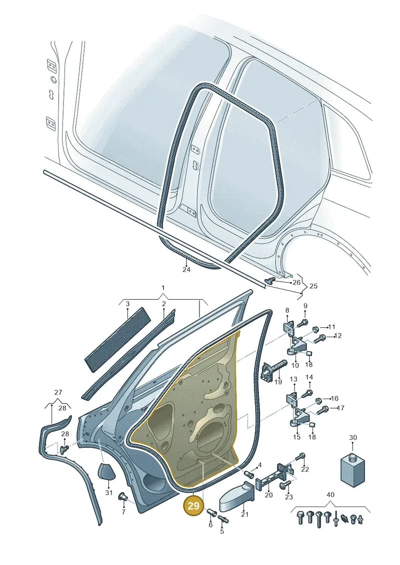 80A839911E — Audi Q5 (2016-2025) diagram 896833100, position 29