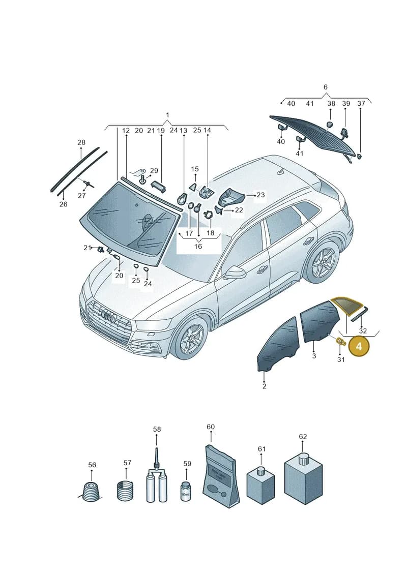 80A845297RNVB — Audi Q5 (2016-2025) diagram 896845000, position 4