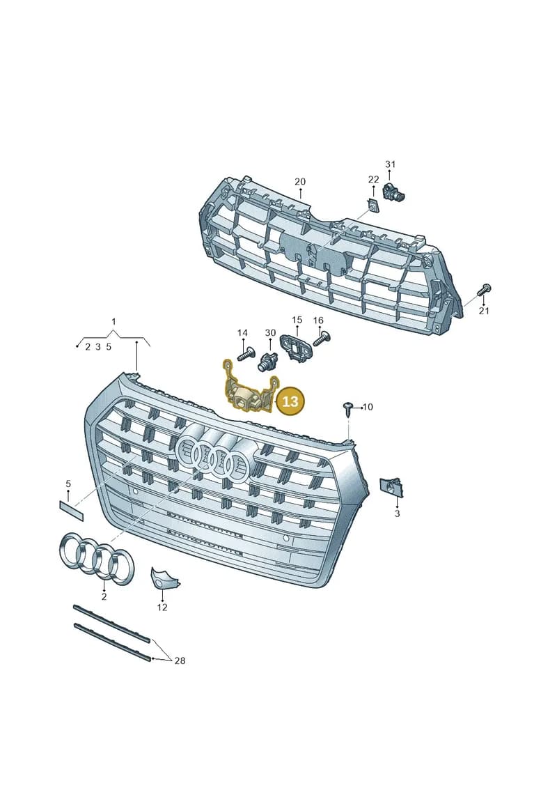 80A853231A — Audi Q5 (2016-2025) diagram 896853400, position 13