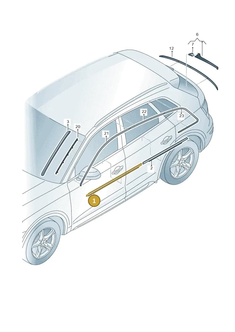 80A853284MT94 — Audi Q5 (2016-2025) diagram 896853020, position 1