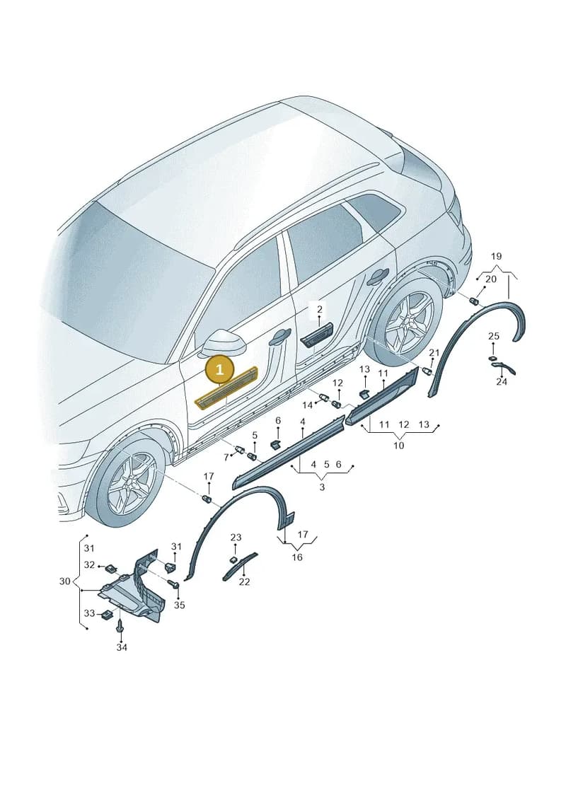 80A853374A9B9 — Audi Q5 (2016-2025) diagram 896853000, position 1