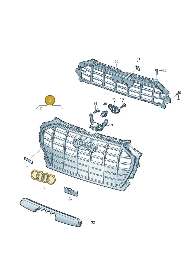 80A853651AFRN4 — Audi Q5 (2016-2025) diagram 896853045, position 1