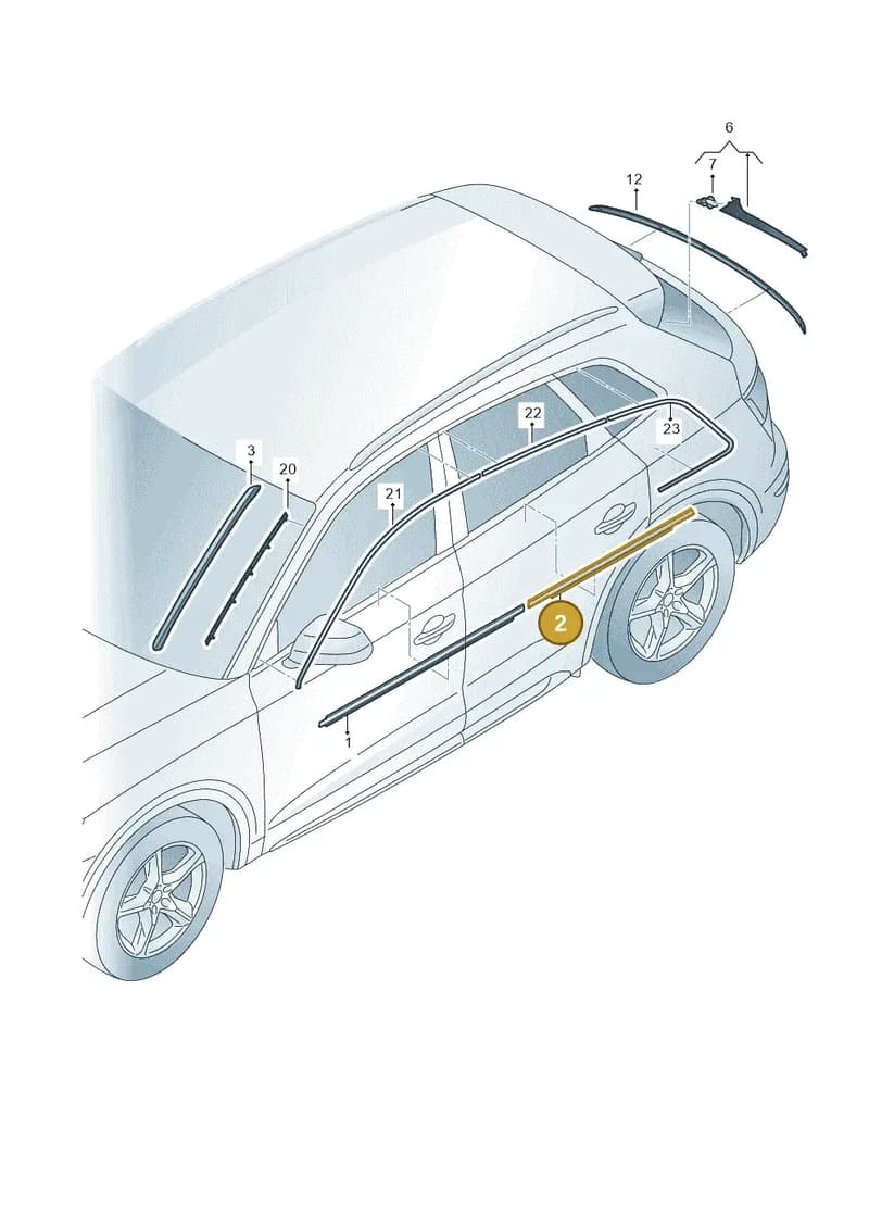 80A853764G3Q7 — Audi Q5 (2016-2025) diagram 896853020, position 2
