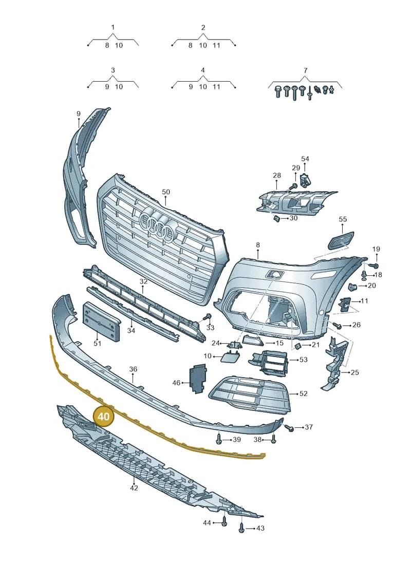 80A853765RN4 — Audi Q5 (2016-2025) diagram 896807200, position 40