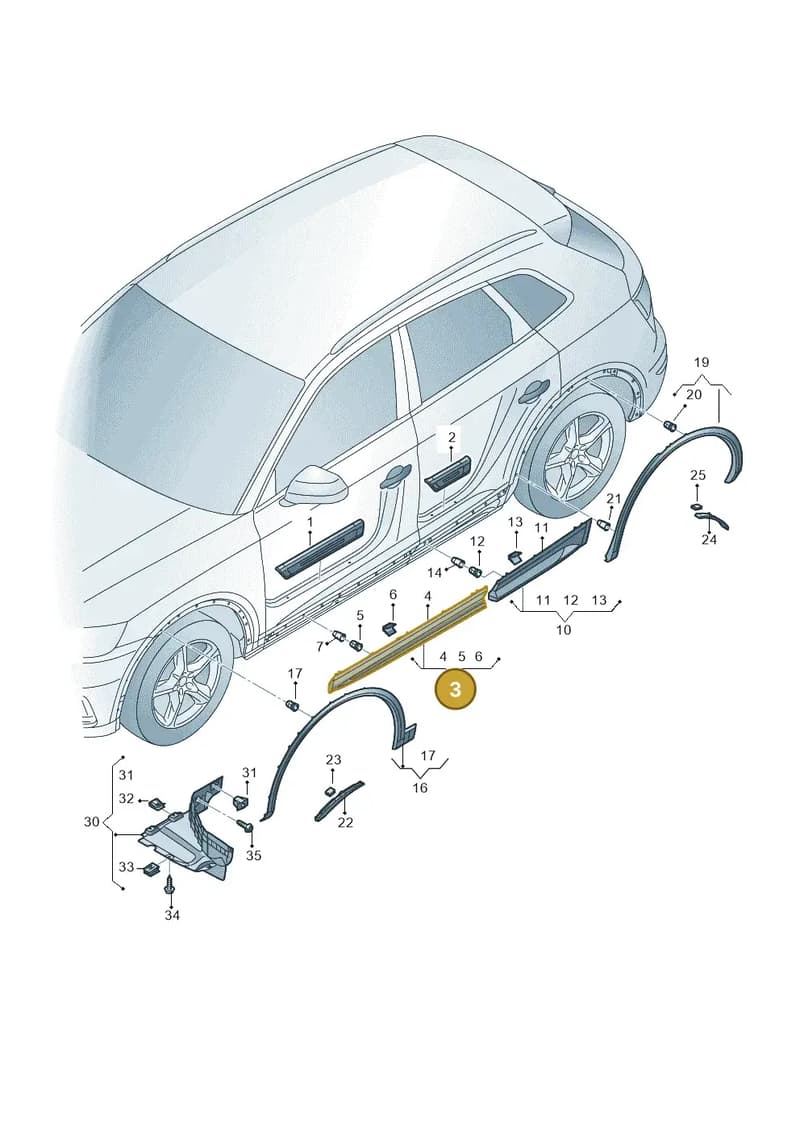 80A853959F3FZ — Audi Q5 (2016-2025) diagram 896853000, position 3