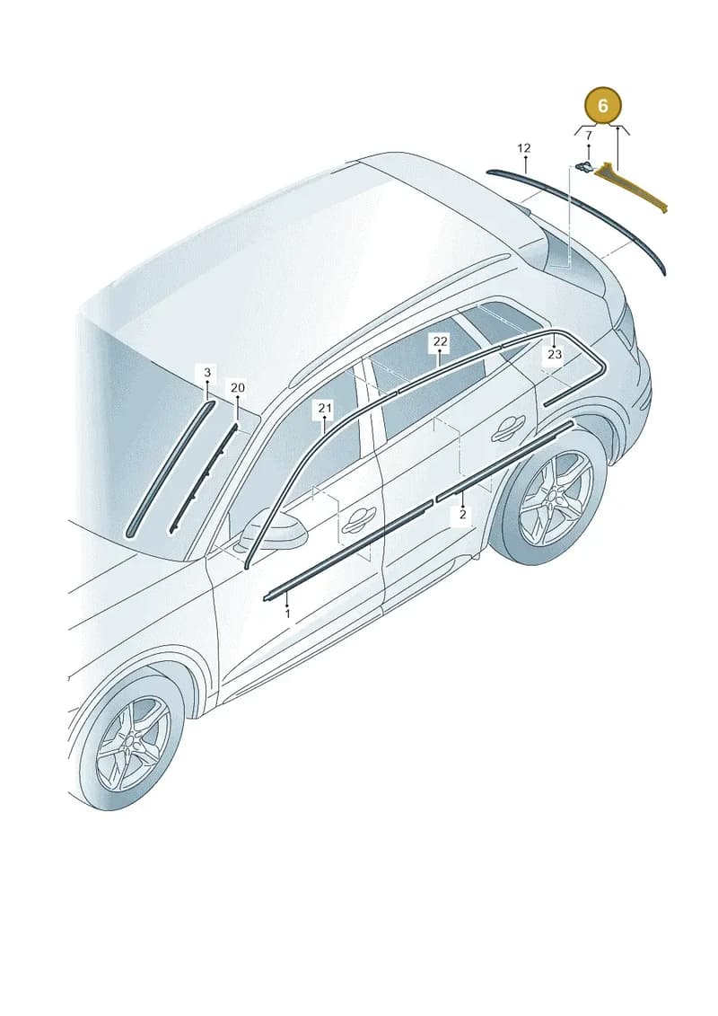 80A8548725FQ — Audi Q5 (2016-2025) diagram 896853020, position 6