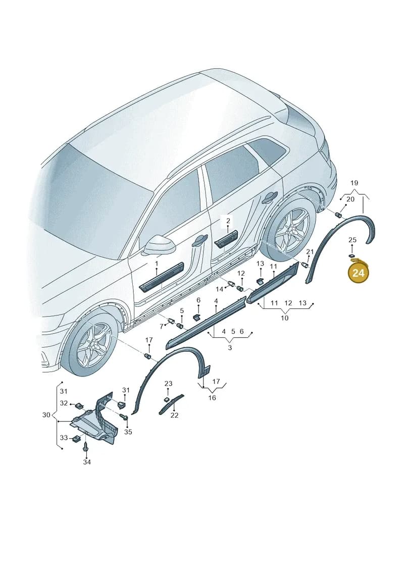 80A854990 — Audi Q5 (2016-2025) diagram 896853000, position 24
