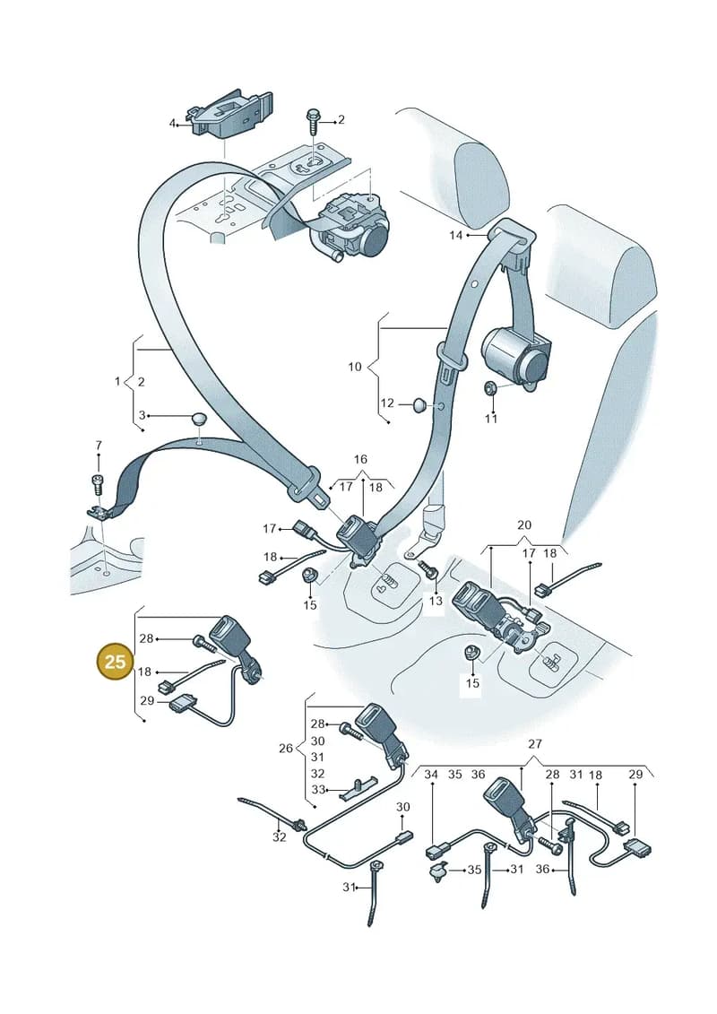 80A857754JMNB — Audi Q5 (2016-2020) diagram 896857700, position 25