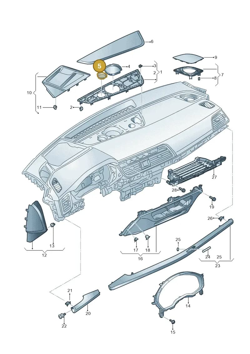 80A857883 — Audi Q5 (2016-2025) diagram 896857150, position 5