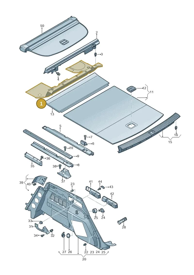 80A861395D44H — Audi Q5 (2016-2025) diagram 896863800, position 1