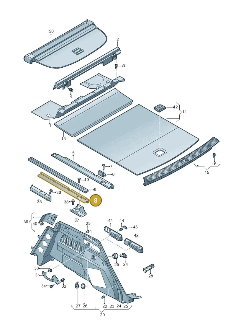 80A861836A4PK — Audi Q5 (2016-2025) diagram 896863800, position 8