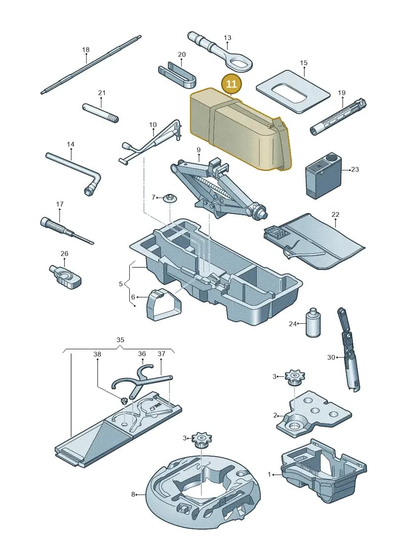 80A862985C — Audi RS5 Sportback (2017-2025) diagram 847011100, position 11