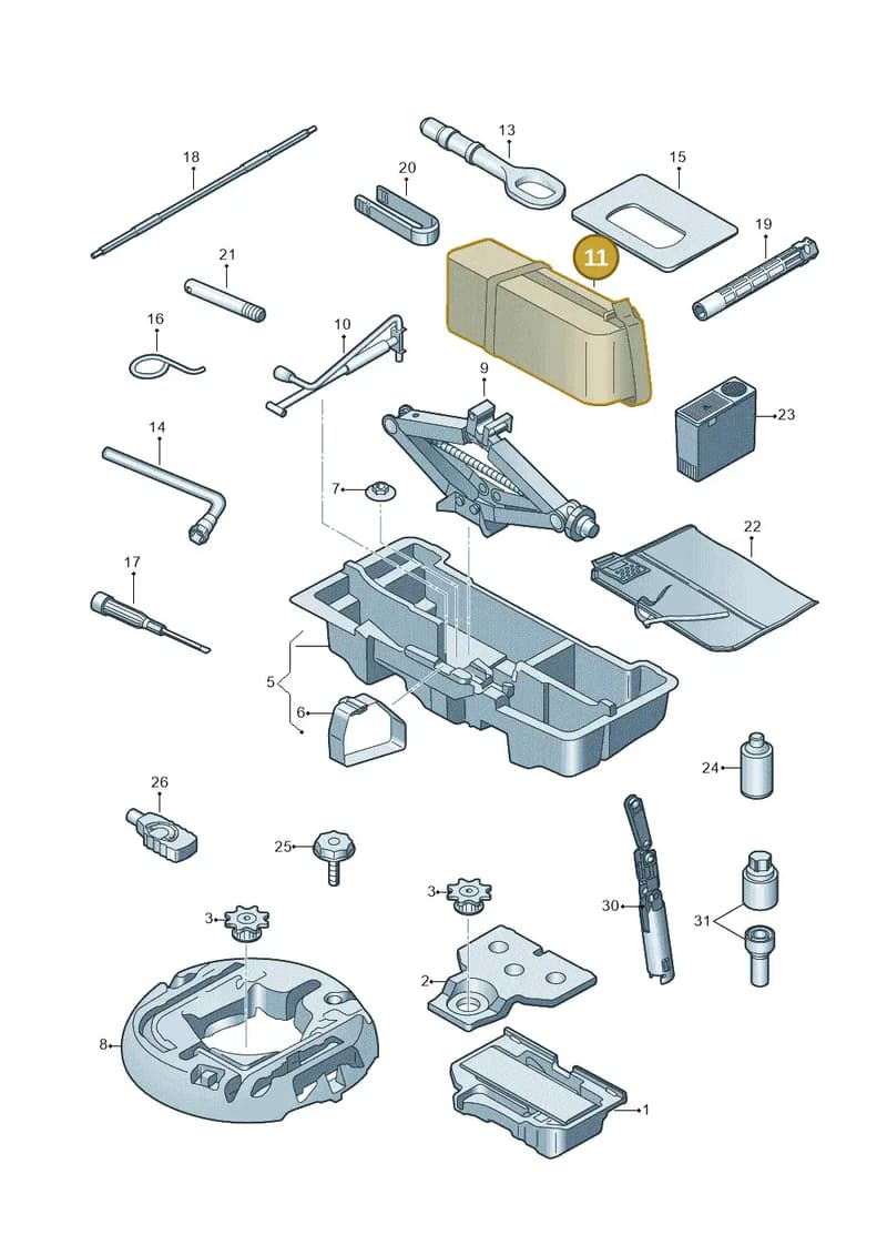 80A862985C — Audi A5 Sportback (2016-2025) diagram 849011100, position 11