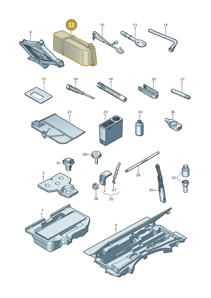 80A862985C — Audi A4 (2015-2025) diagram 849011150, position 11