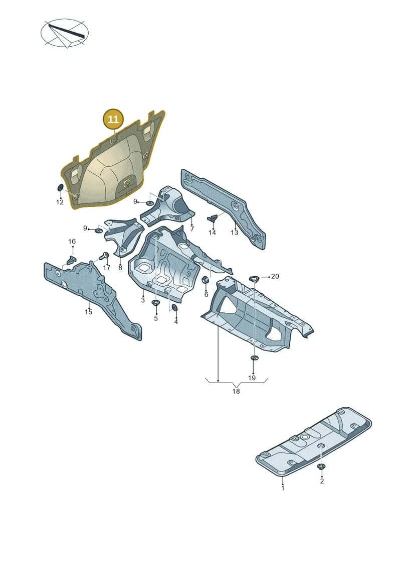 80A863829E — Audi Q5 (2016-2025) diagram 896804000, position 11