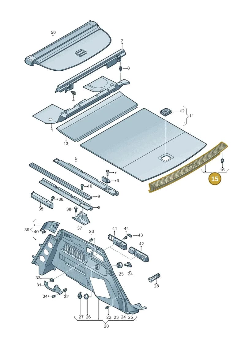 80A864483E4PK — Audi Q5 (2016-2025) diagram 896863800, position 15
