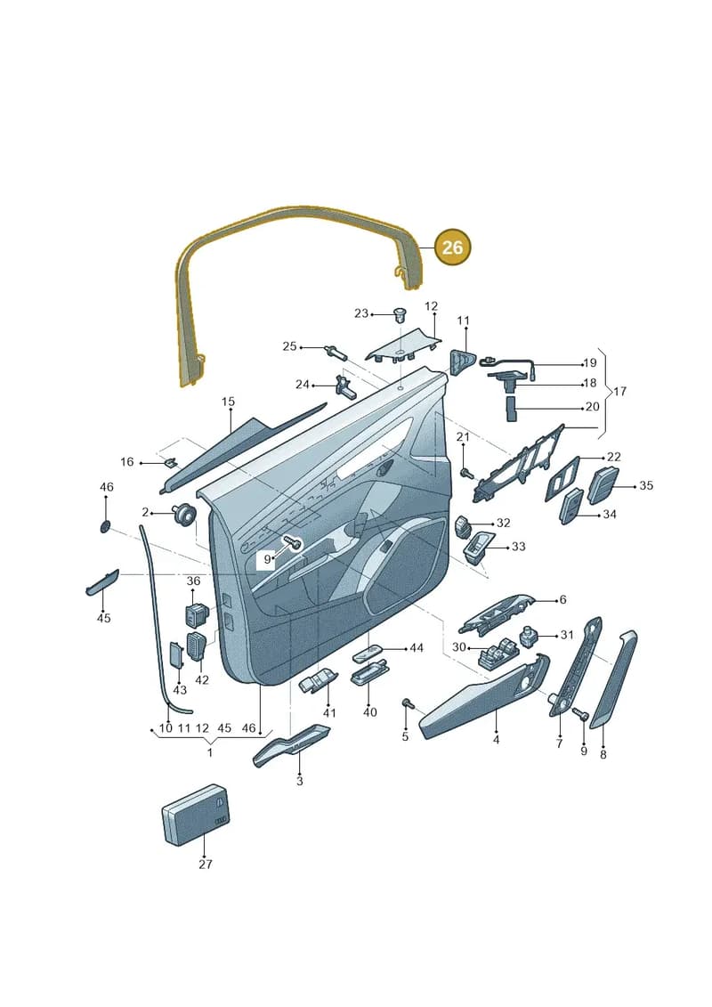 80A8676104PK — Audi Q5 qu. 2.0 (2018-) diagram 428867001, position 26
