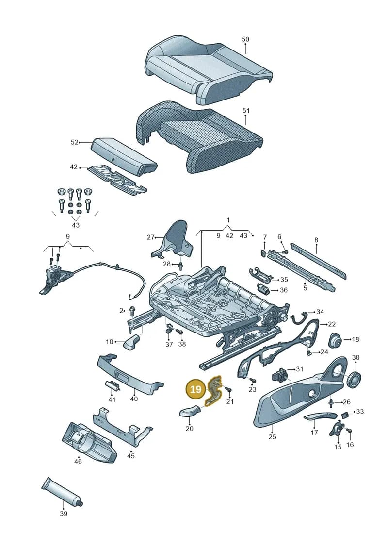 80A881235 — Audi Q5 (2016-2025) diagram 849881000, position 19