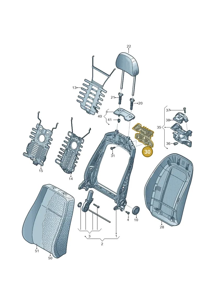80A881627 — Audi Q5 (2016-2025) diagram 896881500, position 30