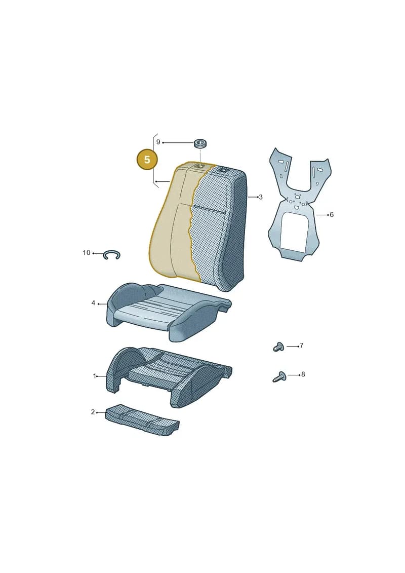 80A881806PEWL — Audi Q5 (2016-2025) diagram 896881610, position 5