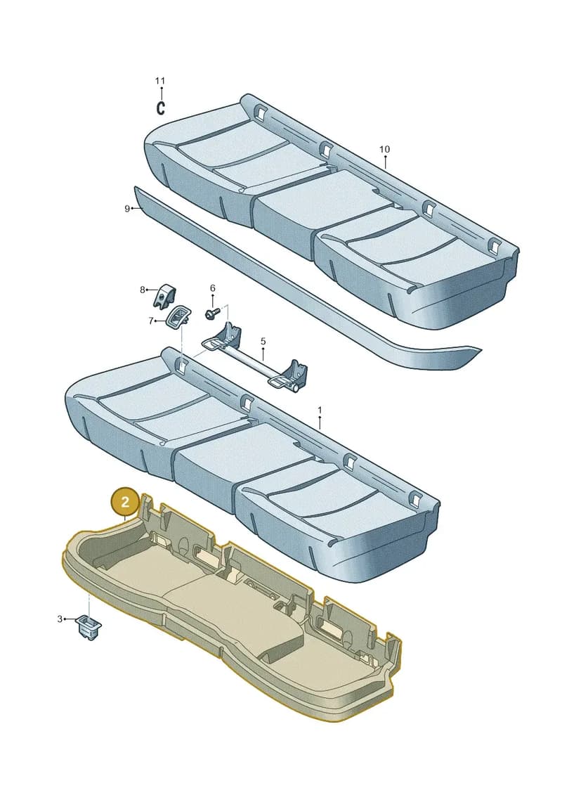 80A885283C — Audi Q5 (2016-2025) diagram 896885000, position 2
