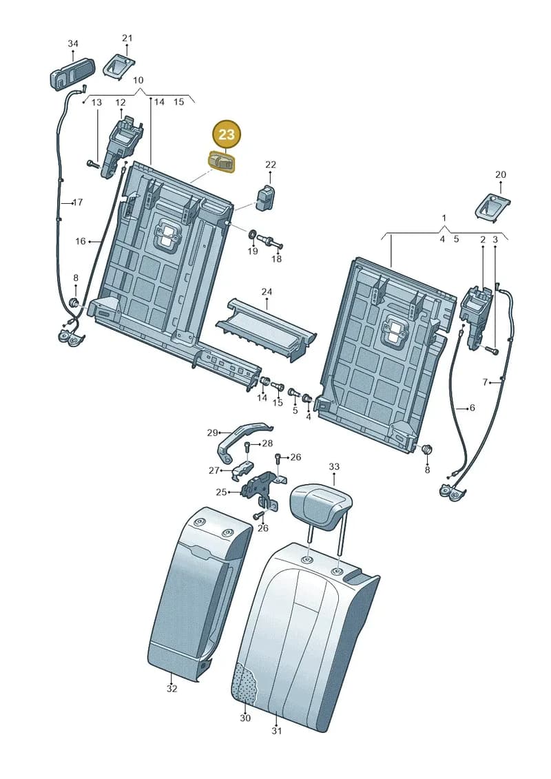 80A8859334PK — Audi Q5 (2016-2025) diagram 896885600, position 23