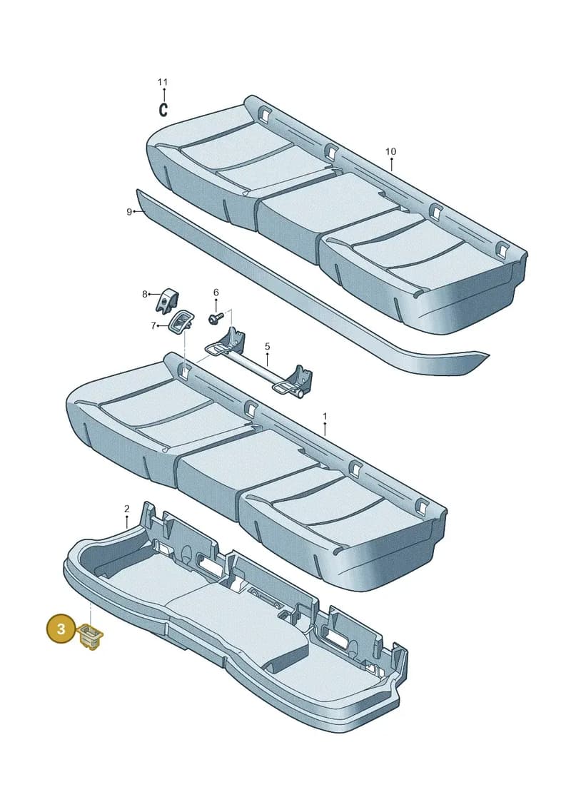 80A886373A — Audi Q5 (2016-2025) diagram 896885000, position 3